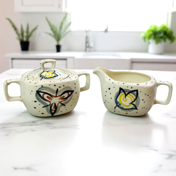 Midwinter Stylecraft Primavera Sugar Bowl & Creamer Set Vintage Jessie Tait READ - Picture 1 of 15